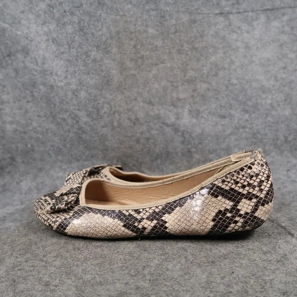 Capelli Shoes Womens 10 Ballet Flats Fashion Slip On Faux Snakeskin Casual